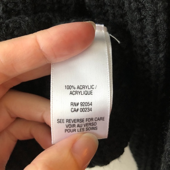 Material Girl Black Turtle Neck Cropped Sweater - Picture 5 of 5